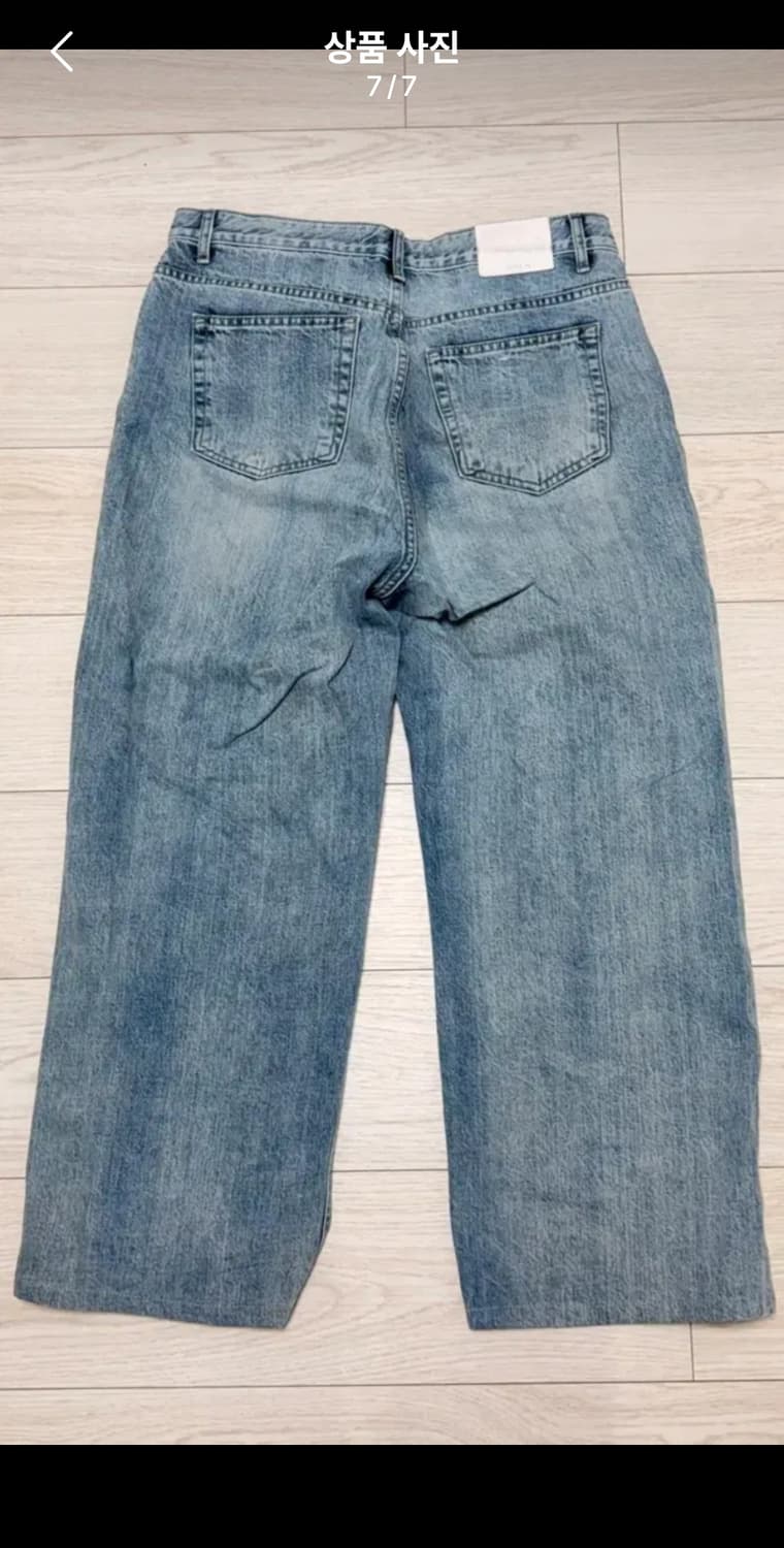 BRANDED 브랜디드 스카이페이드 진 연청 와이드 데님팬츠 32사이즈 상품이미지7
