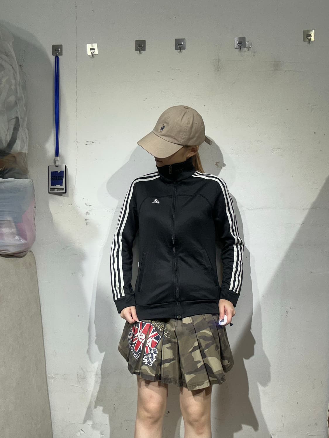 아디다스 블랙 스몰 로고 화이트 삼선 트랙탑 져지 M 상품이미지2