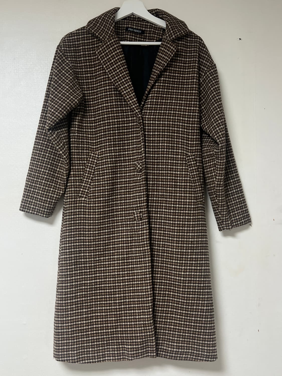 브라운체크 코트 상품이미지1