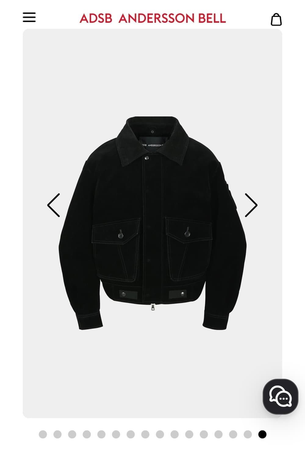 앤더슨벨 미쿠스 벨벳 봄버자켓 S사이즈 새상품 상품이미지9