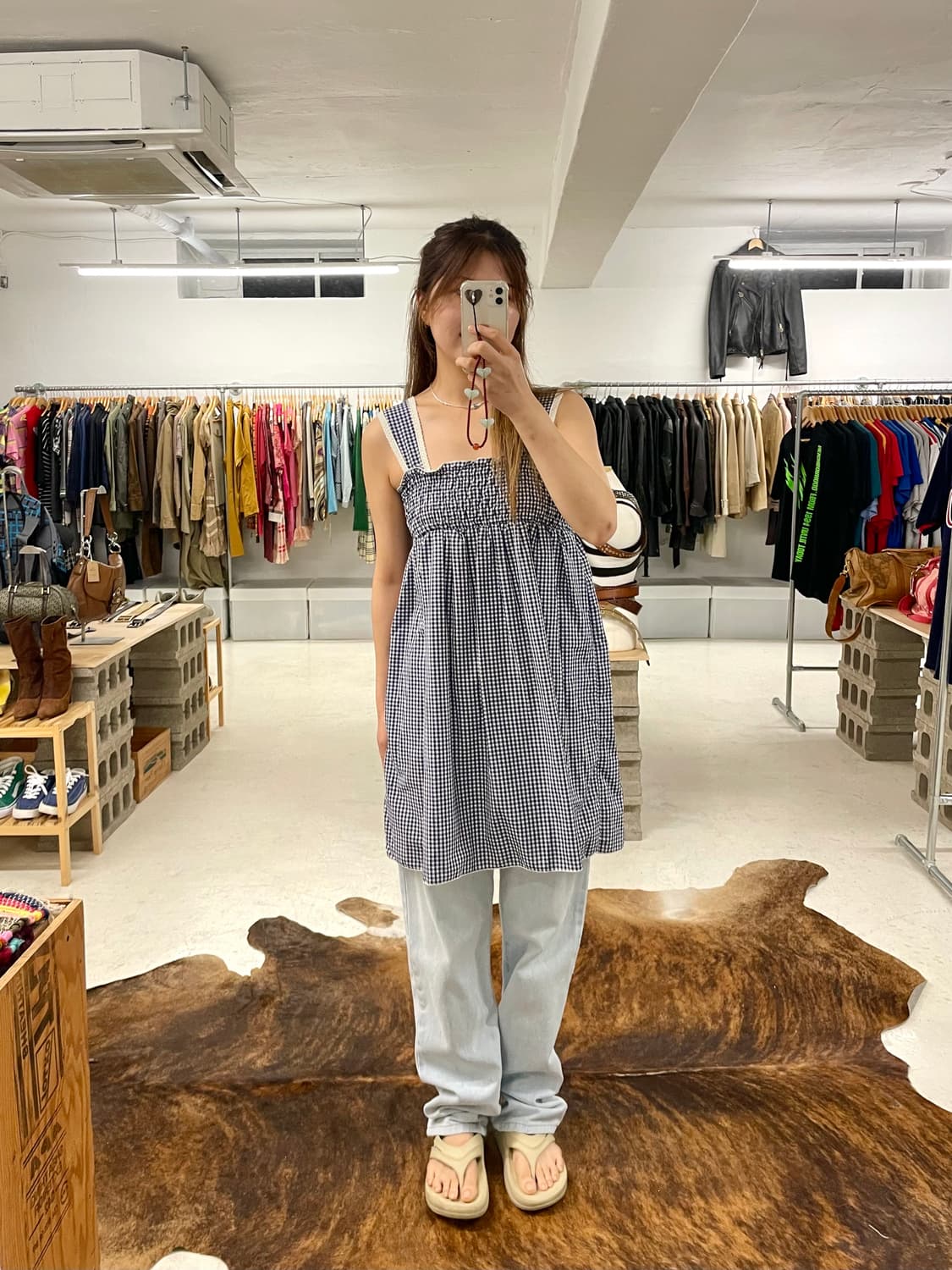 BEAMS BOY shirring onepiece 빔즈보이 셔링 원피스 상품이미지2