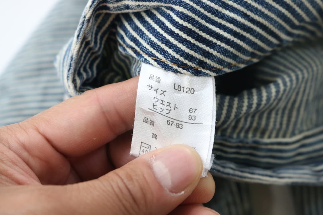 웨이브리스트 빈티지 히코리 스트라이프 멀티 벨트루프 데님 반바지 상품이미지9