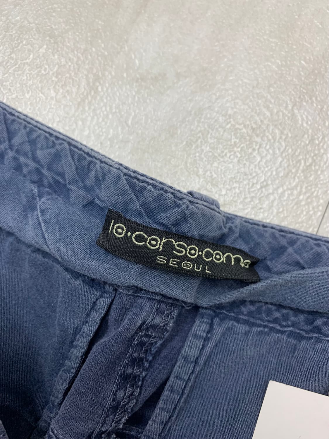 locorsocomo 네이비 배색 코튼 팬츠 #434 상품이미지4