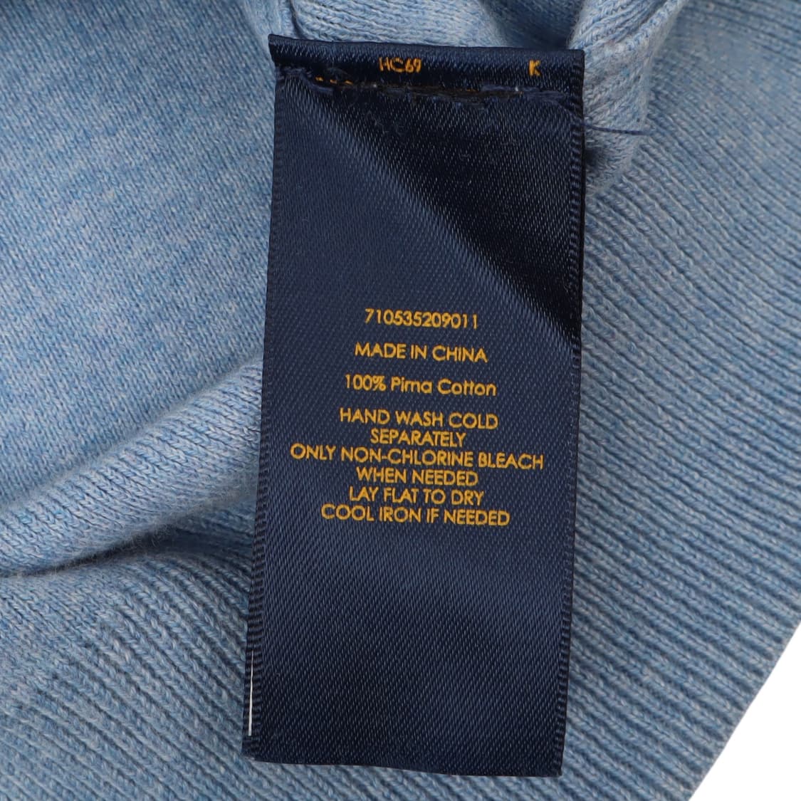 폴로 랄프로렌 라이트 블루 피마코튼 니트 상품이미지9