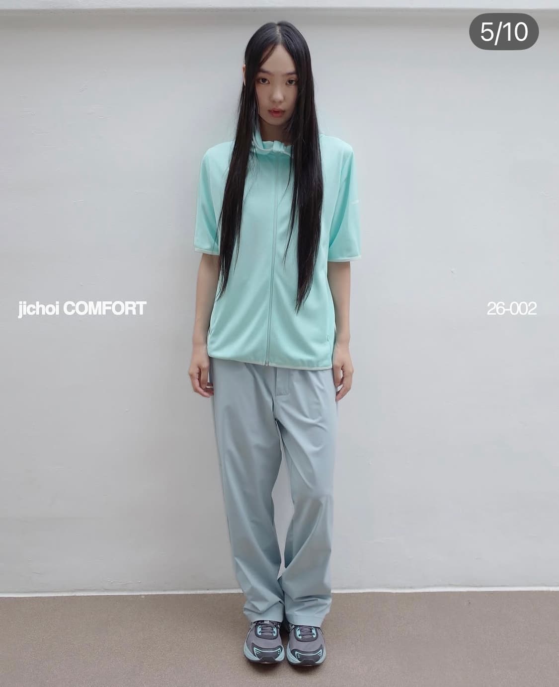 지초이 컴포트 26-002 나일론 팬츠 1사이즈 (DUSTY JADE) 상품이미지2