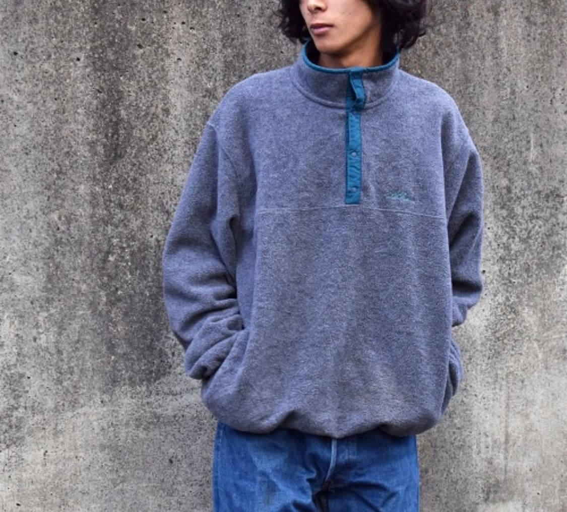 엘엘빈 신칠라 빈티지 스냅 플리스 후리스 그레이 상품이미지7