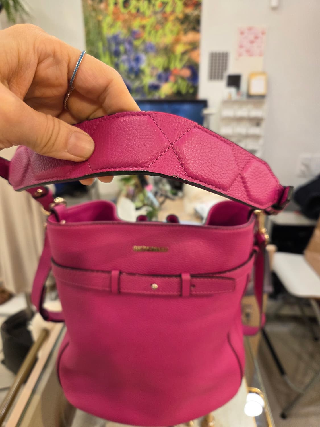 브루노마글리 핫핑크 버킷백 상품이미지3