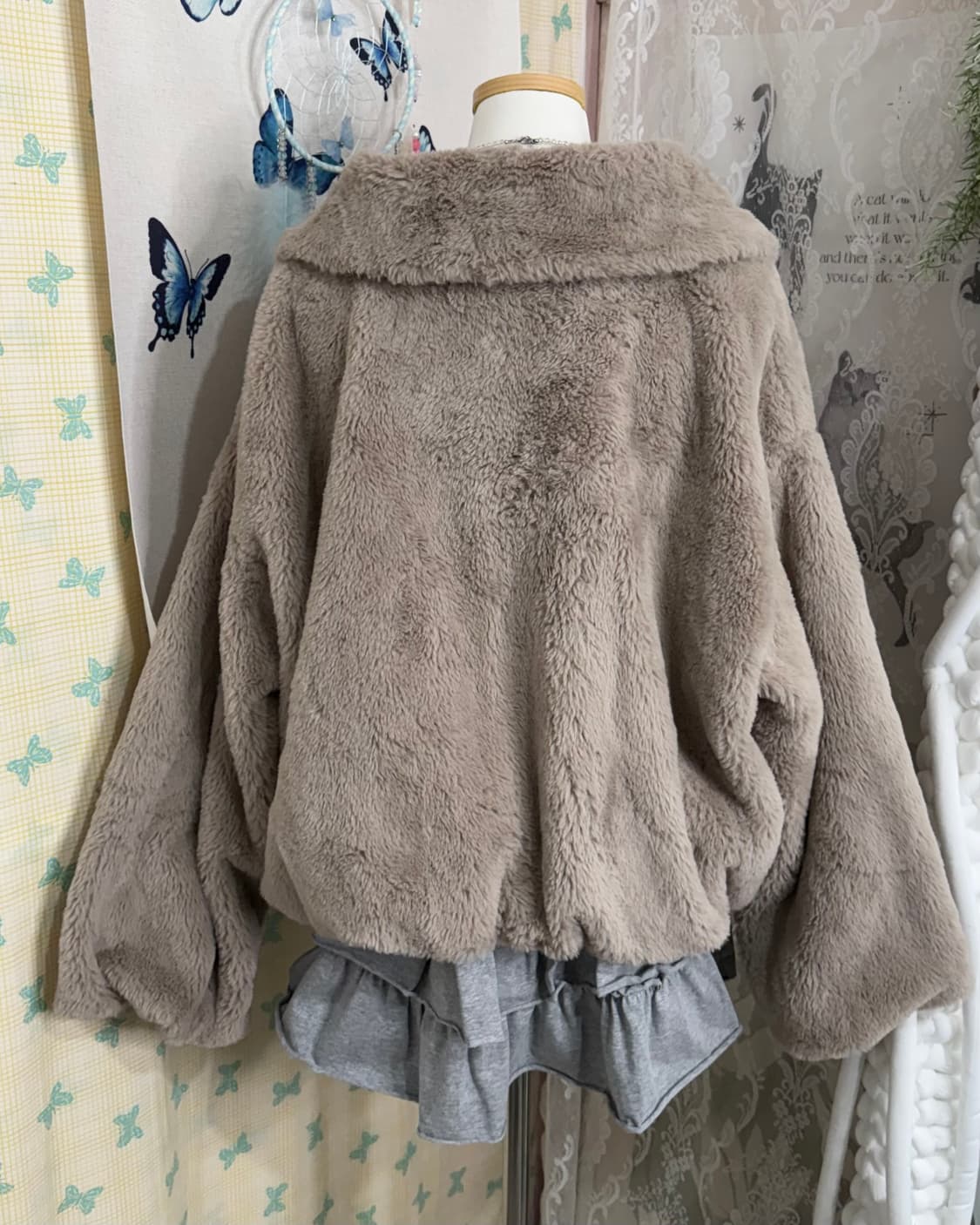 브라운 퍼 크롭 자켓 상품이미지6