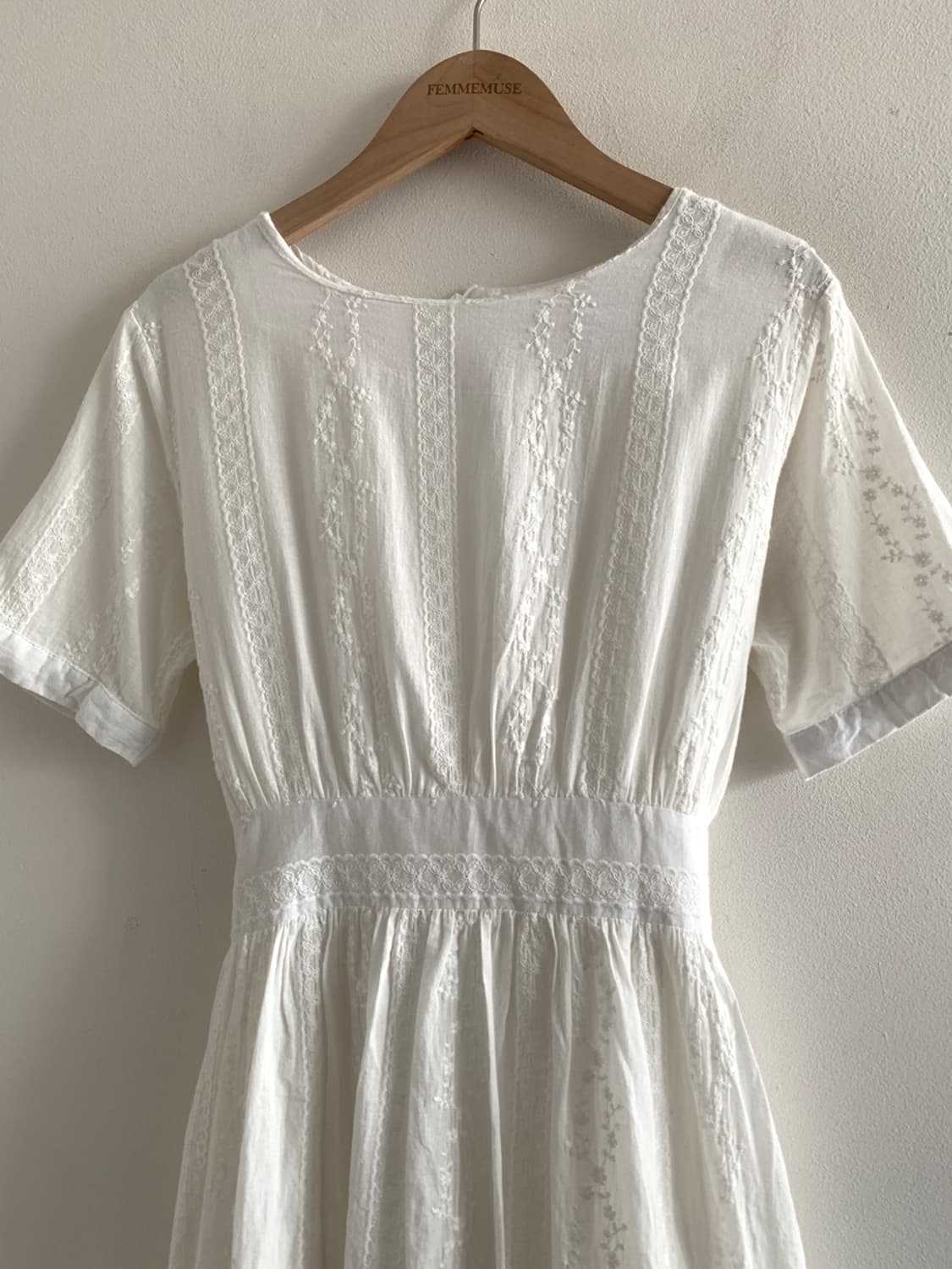 Lace embroidery ribbon dress 상품이미지2