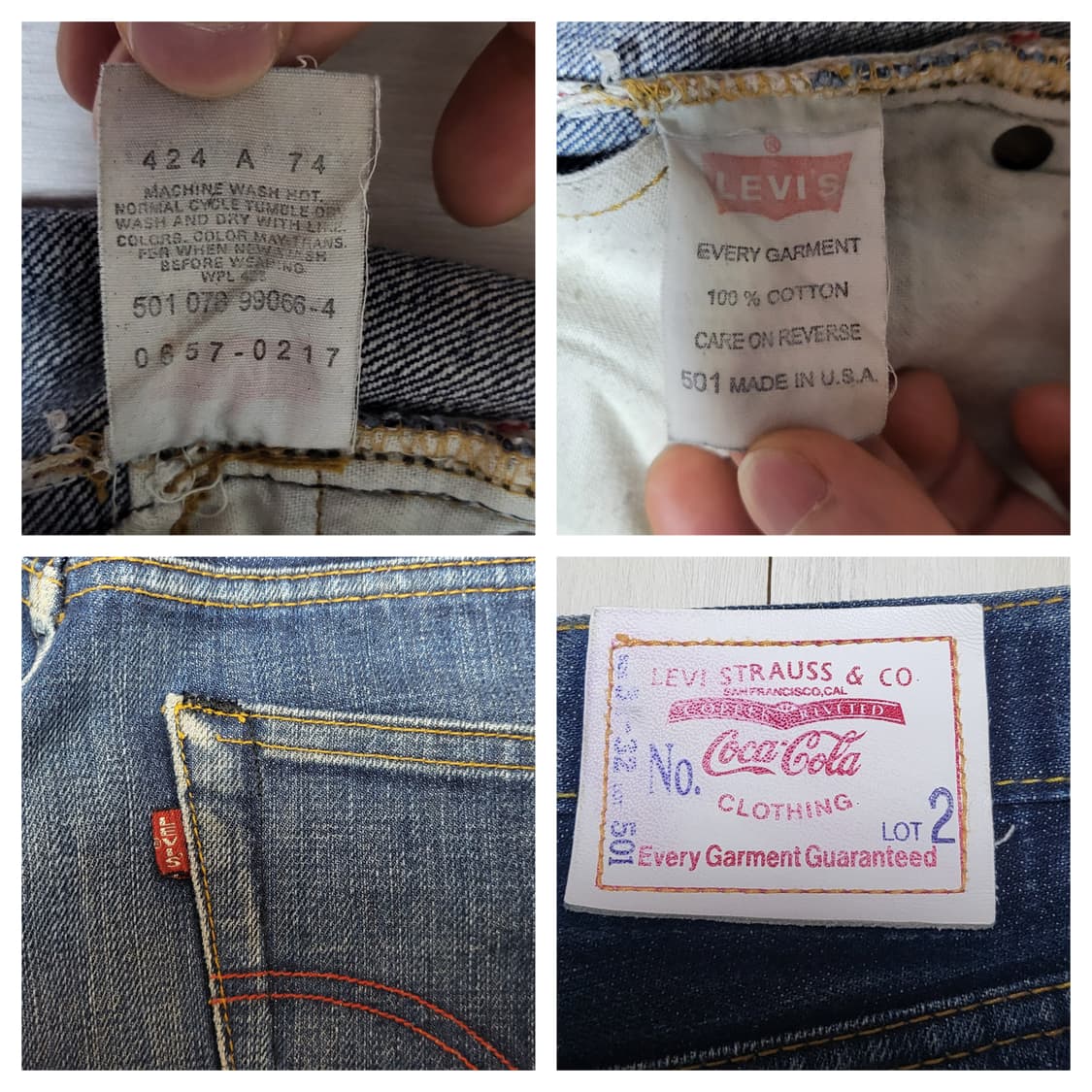 (32) LVC 리바이스 501 코카콜라 made in usa levis 상품이미지9