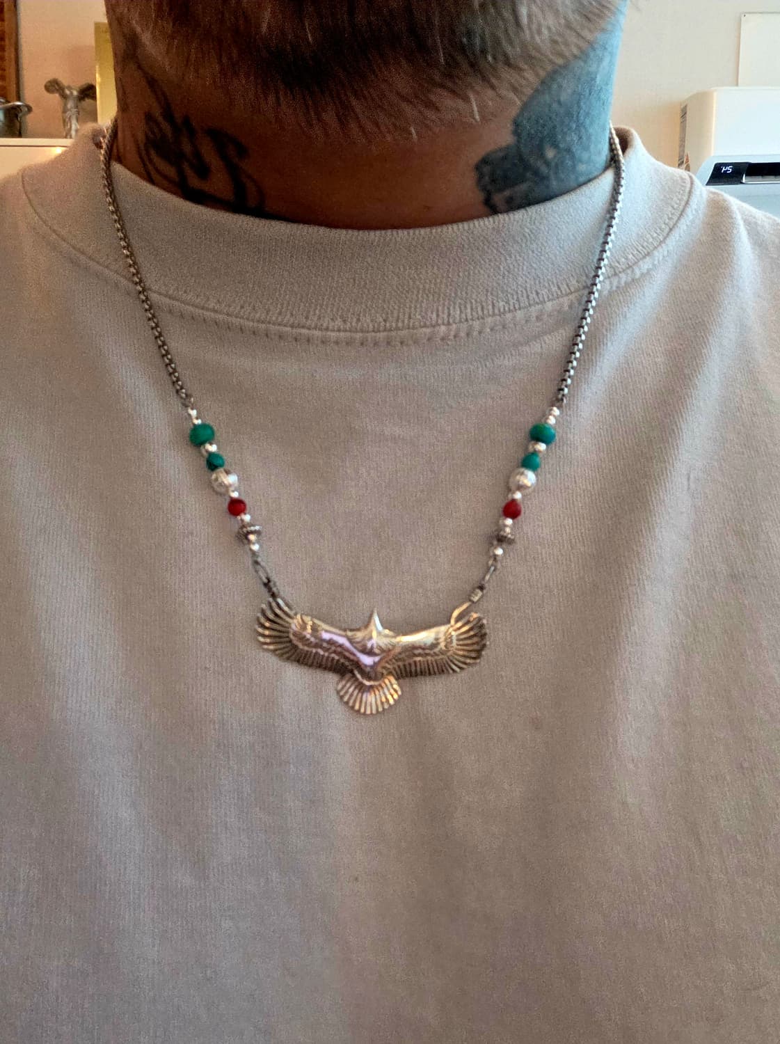 3Cross silver egle Navaho nacklace 상품이미지5