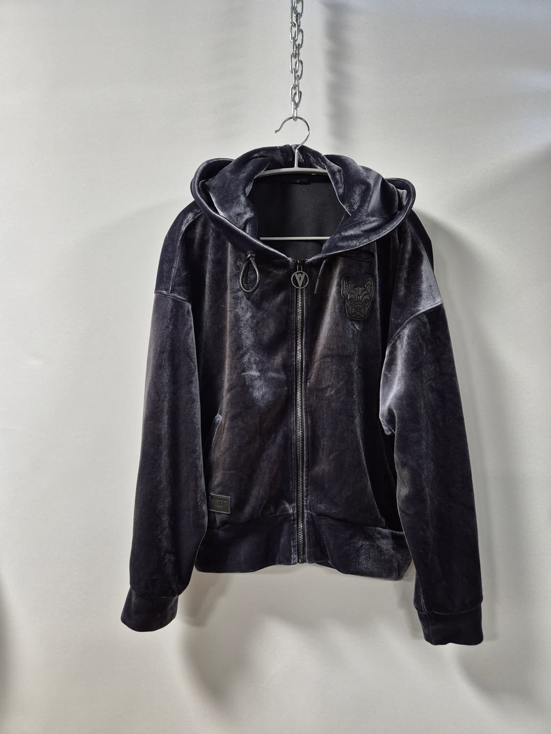 *무료배송*라이프워크 벨벳 후드집업 차콜 프리시이즈 (상태A급) 상품이미지1