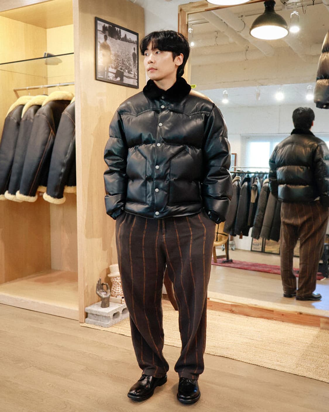 [L] 딤스킨 레더 다운 자켓 (신흥사) 상품이미지7