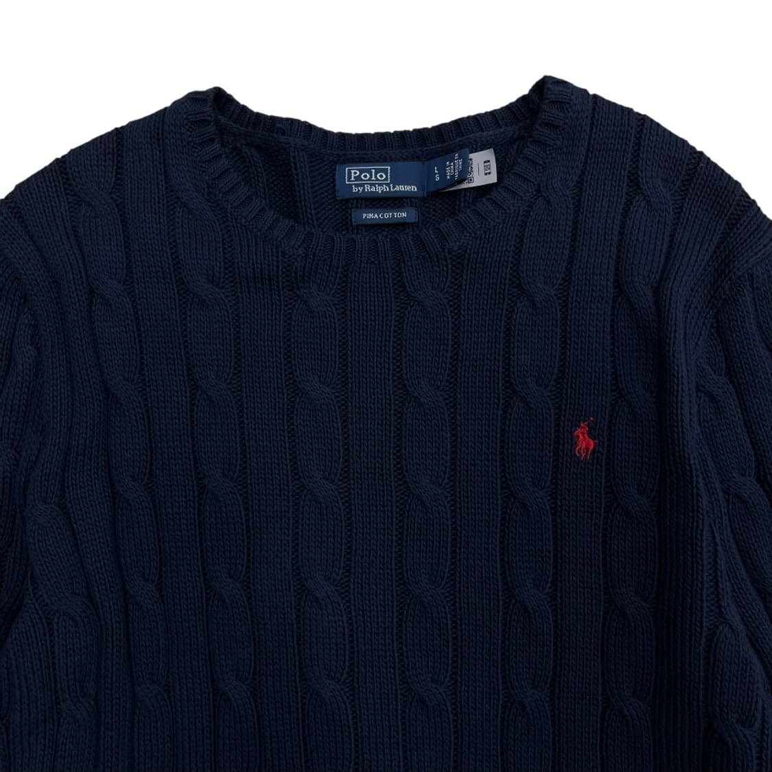 폴로 랄프로렌 레드포니 네이비 꽈배기 니트 L 상품이미지4