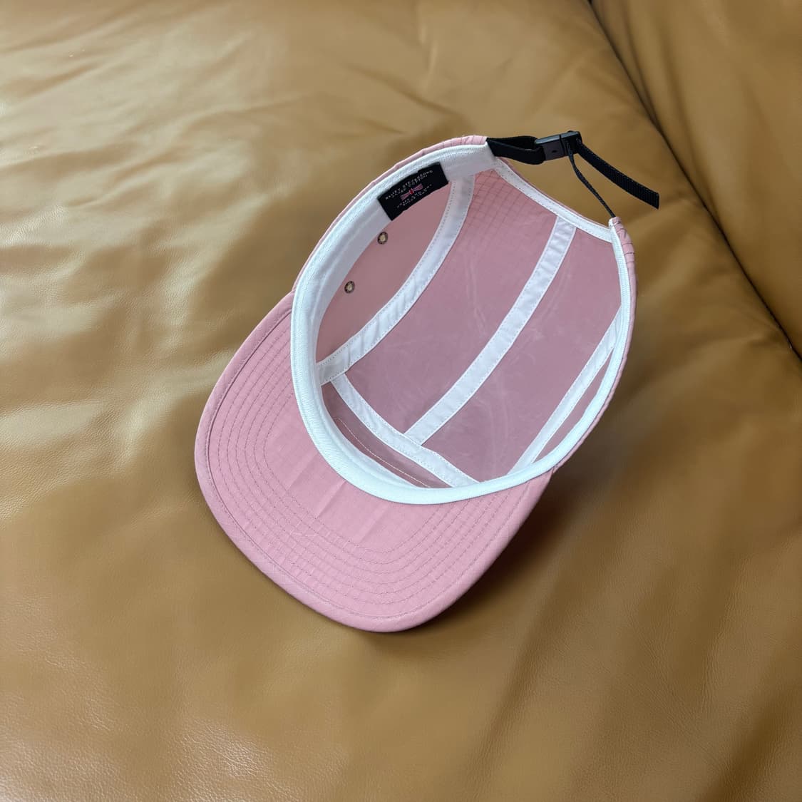 Supreme 슈프림 핑크 캠프캡 모자 Waxed Ripstop Pink 상품이미지6