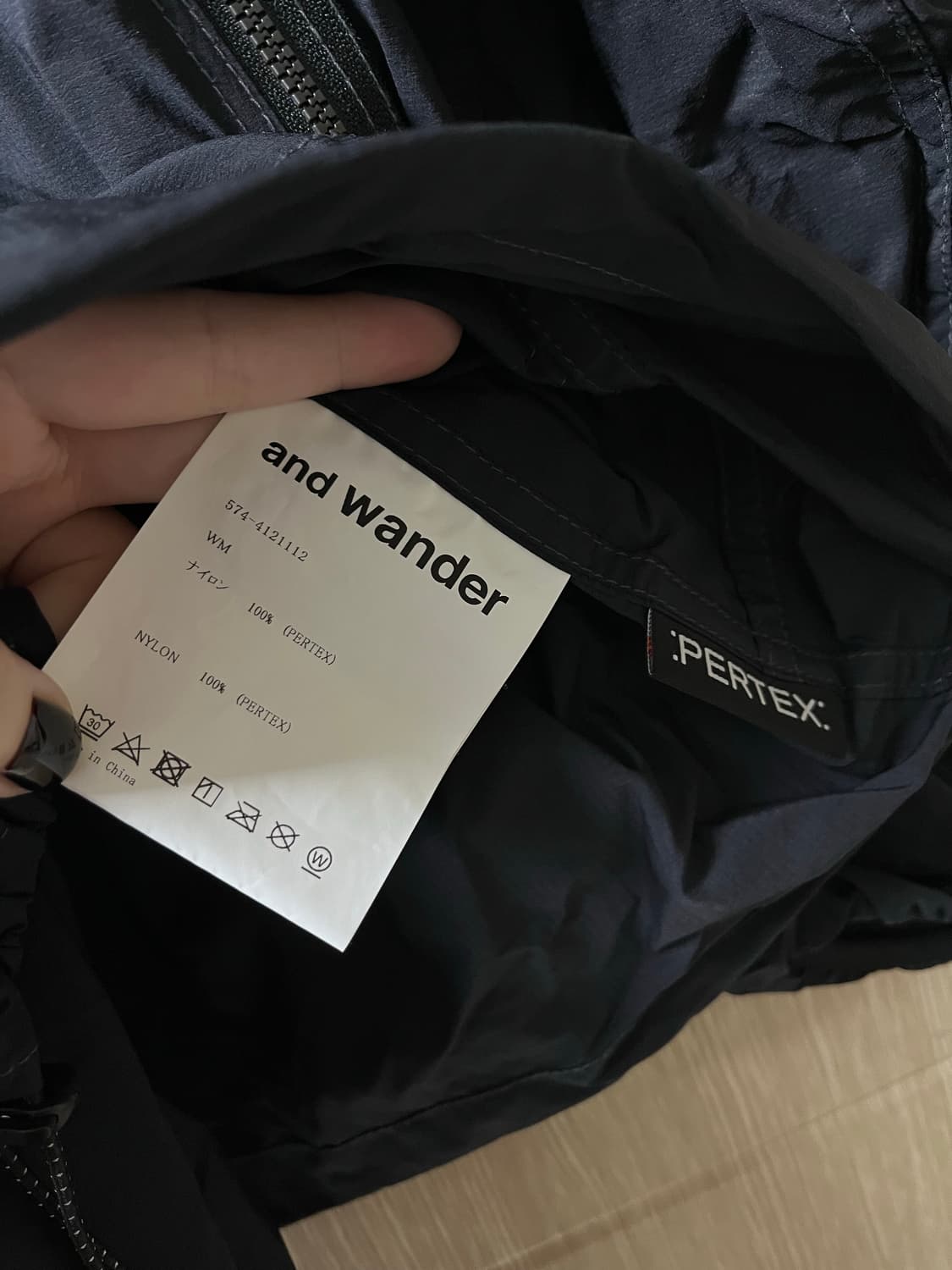 앤드원더 PERTEX wind jacket black wm 사이즈 상품이미지4