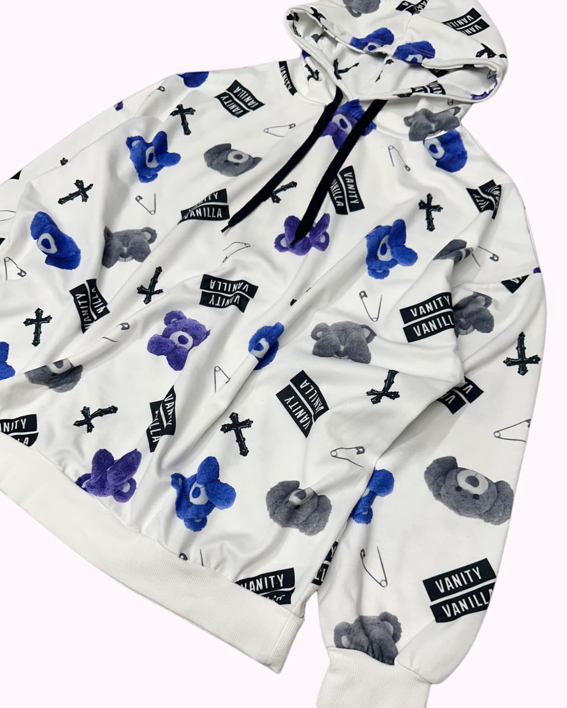 bear cross logo hood t-shirt 상품이미지3