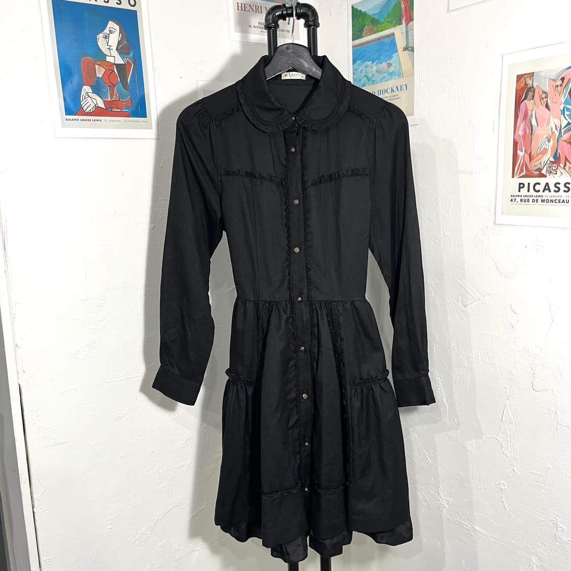 엑시즈팜 레이스디테일 티어드 원피스 상품이미지2