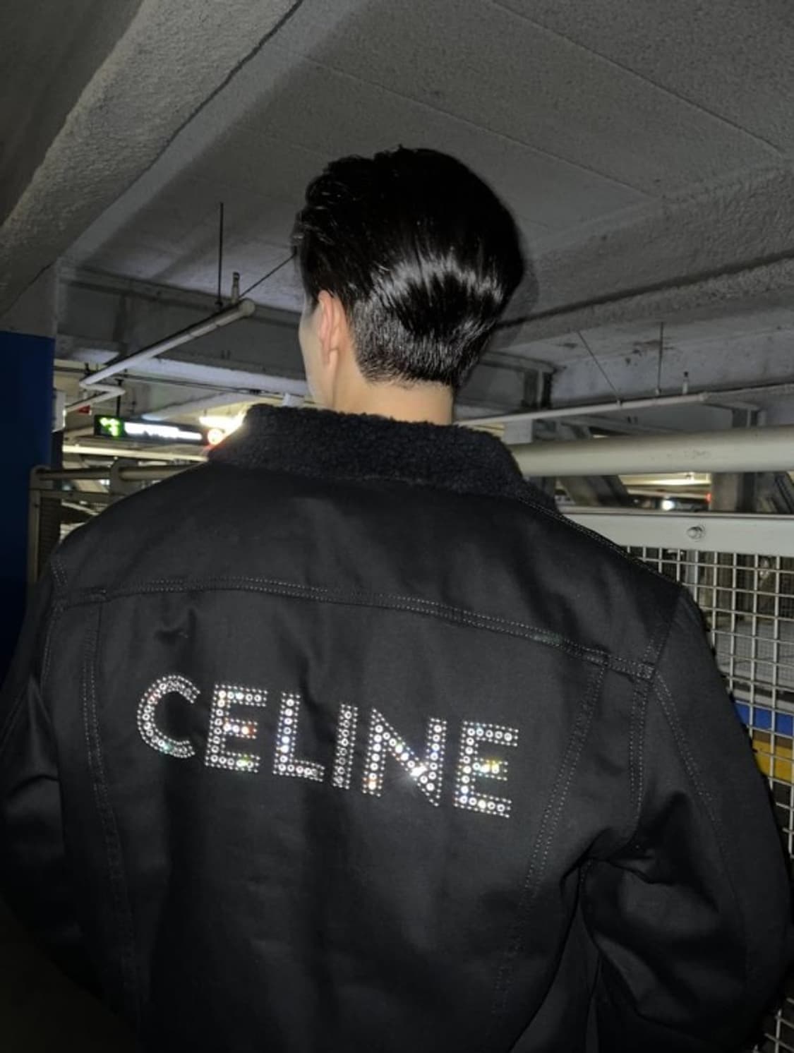 (A+/XL) / 셀린느 시퀀 로고 데님 트러커 봄버 블루종 자켓 상품이미지7