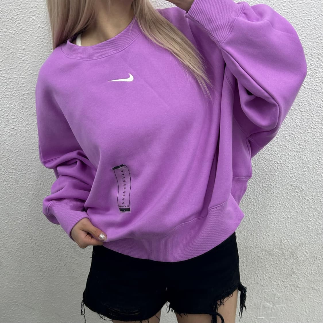 나이키 자수 퍼플 맨투맨 XL 상품이미지1