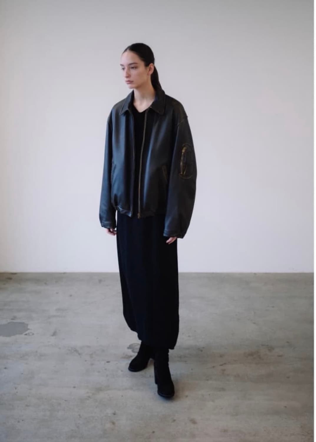 Comoli  24ss 코모리 레더 블루종 팝니다 상품이미지2