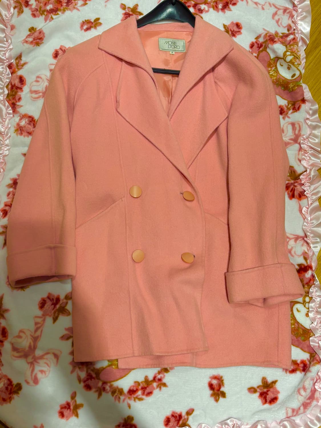 프리즈프레임 빈티지 앙고라 핑크 코트 상품이미지1