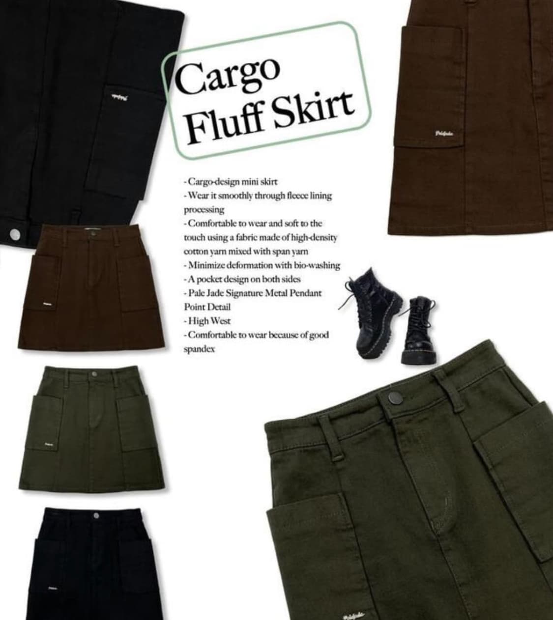 페일제이드 카고 스커트 카키 2사이즈 상품이미지1