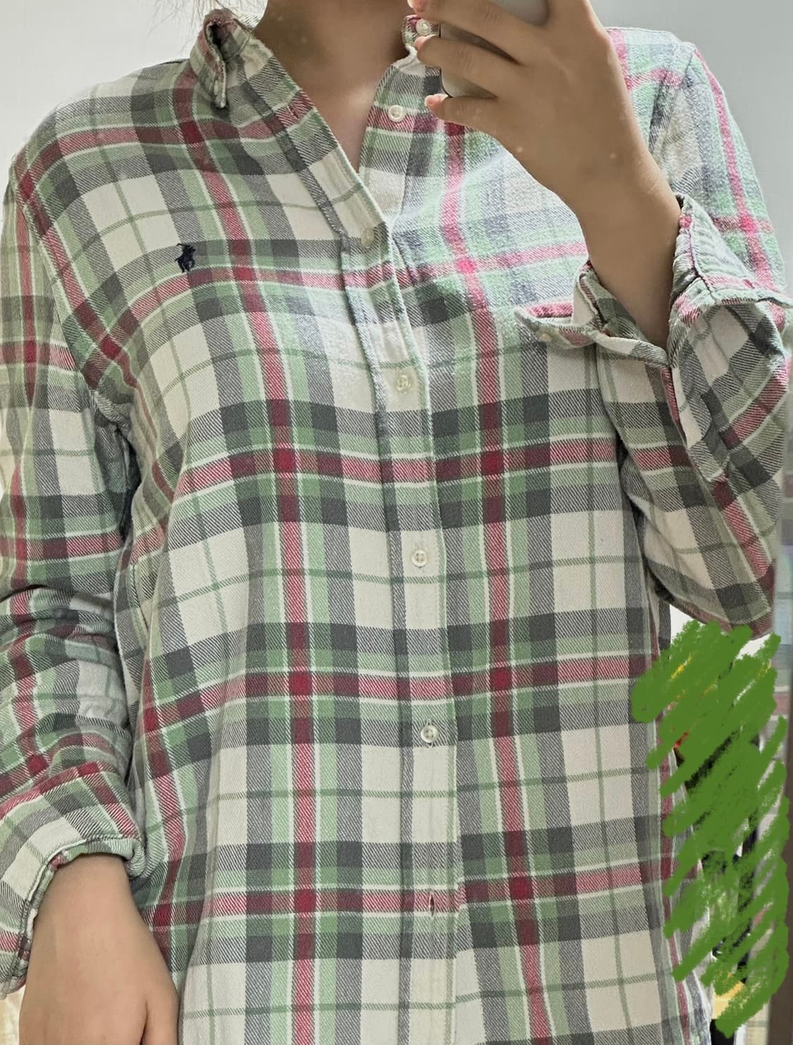 빈티지 폴로 체크셔츠 상품이미지2