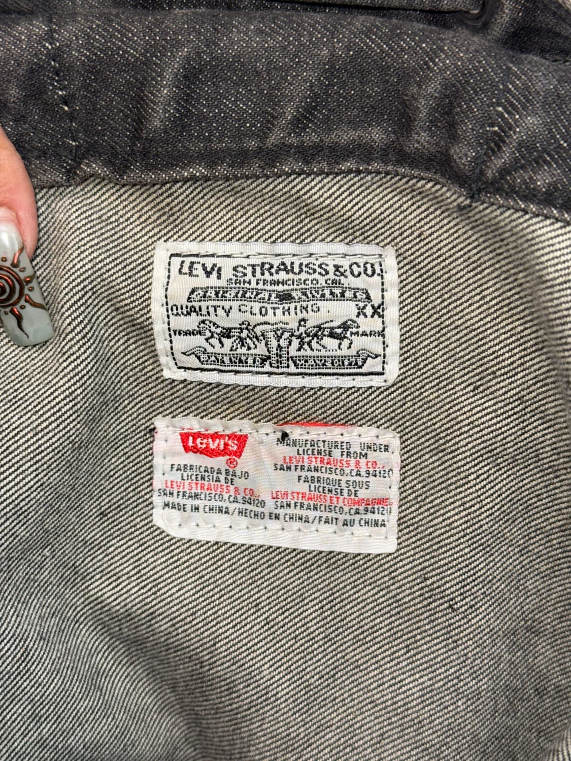 Levi’s black denim leather buckle 백팩 상품이미지6