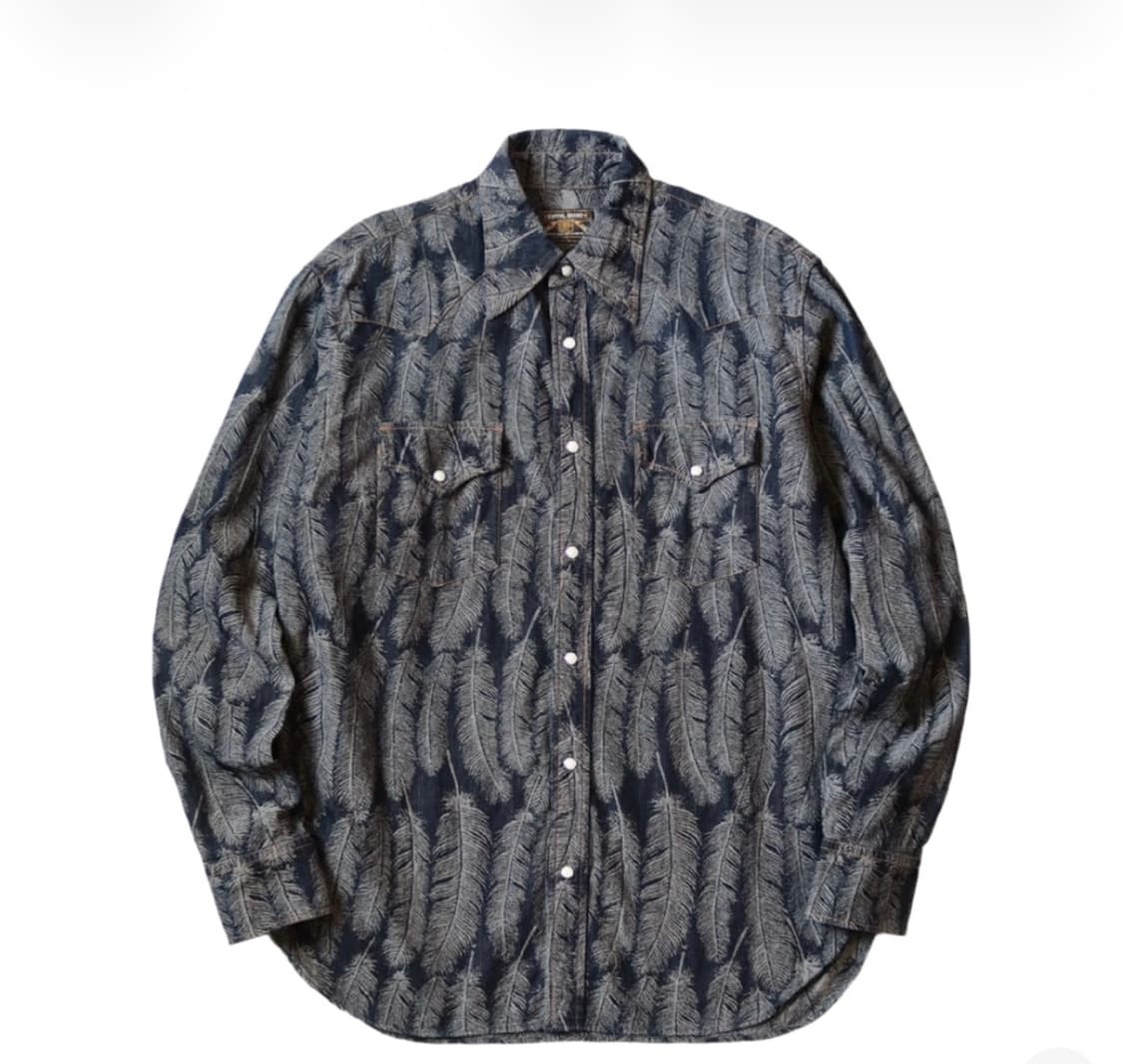 캐피탈 5온즈 맥파이 데님 허스키 웨스턴 셔츠 다크 인디고 상품이미지1