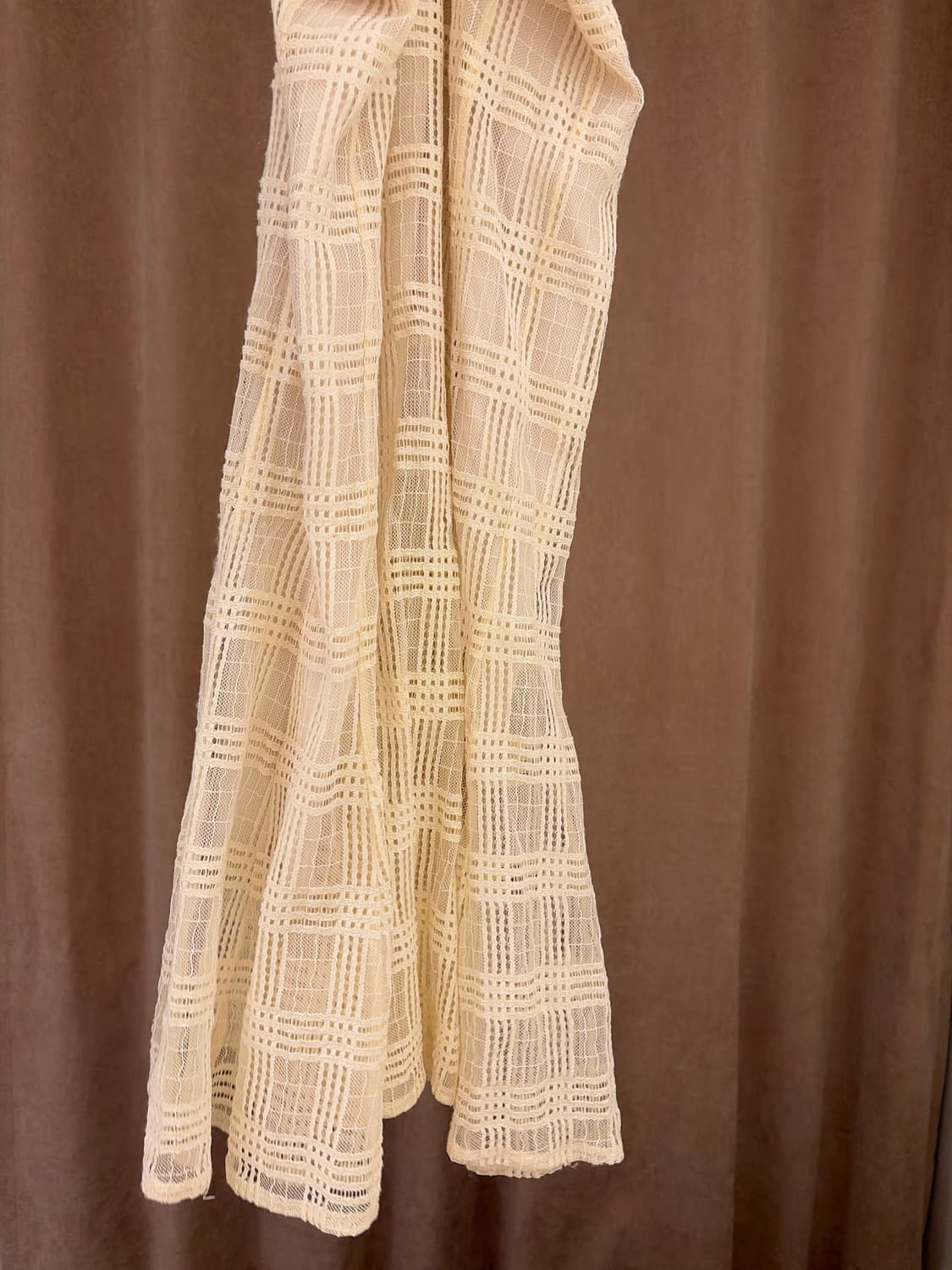 빈티지 체크 레이스 스커트 판매 -착샷 상품이미지3