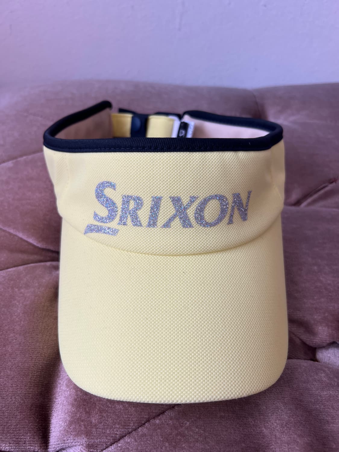 스릭슨 SRIXON 레몬옐로우 리본 로고 선바이져 선캡 골프모자 상품이미지1