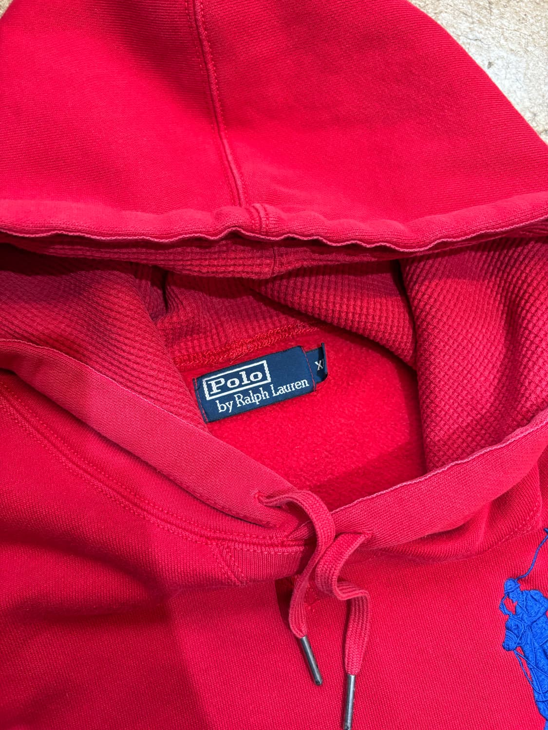 폴로 빅포니 레드 후드티 상품이미지4