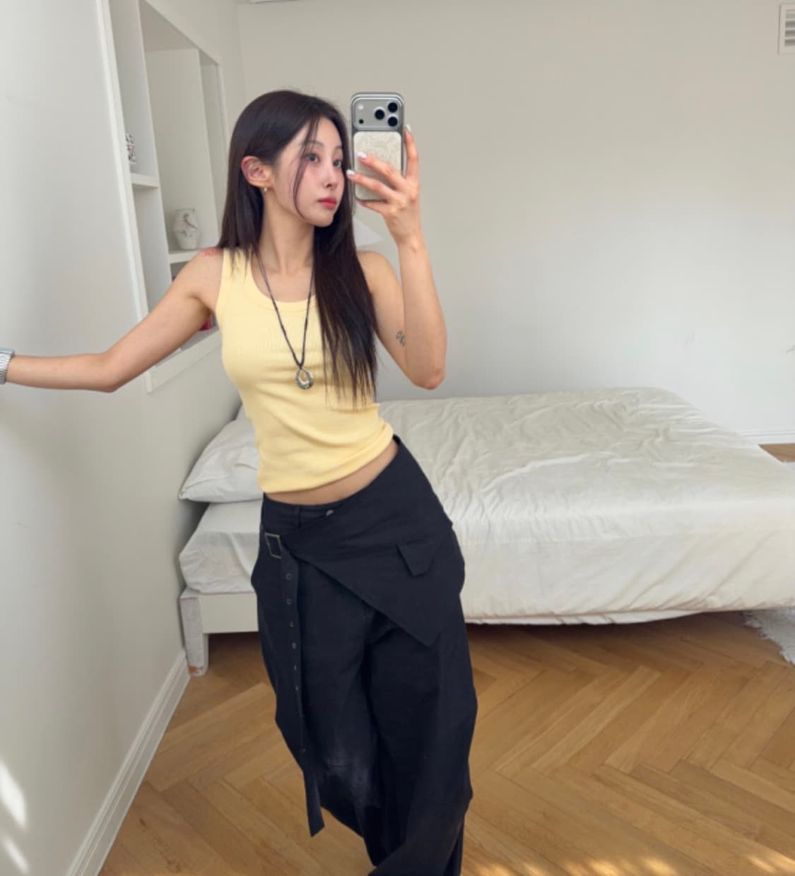 서울 베이스드 WRAP SKIRT BELT WIDE PANTS 상품이미지4