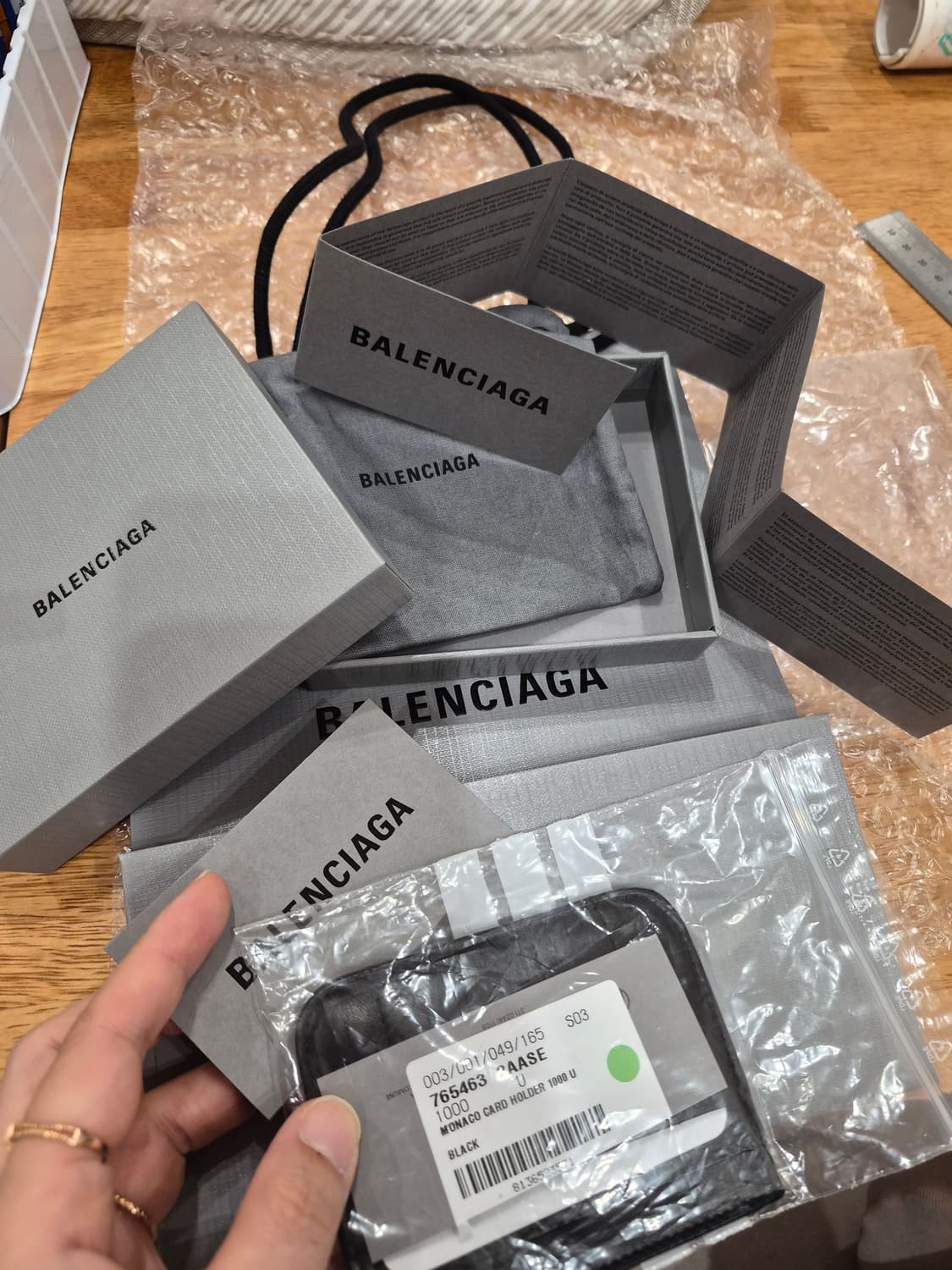 (새상품)발렌시아가 카드지갑/모나코/정식매장/남녀공용 상품이미지6