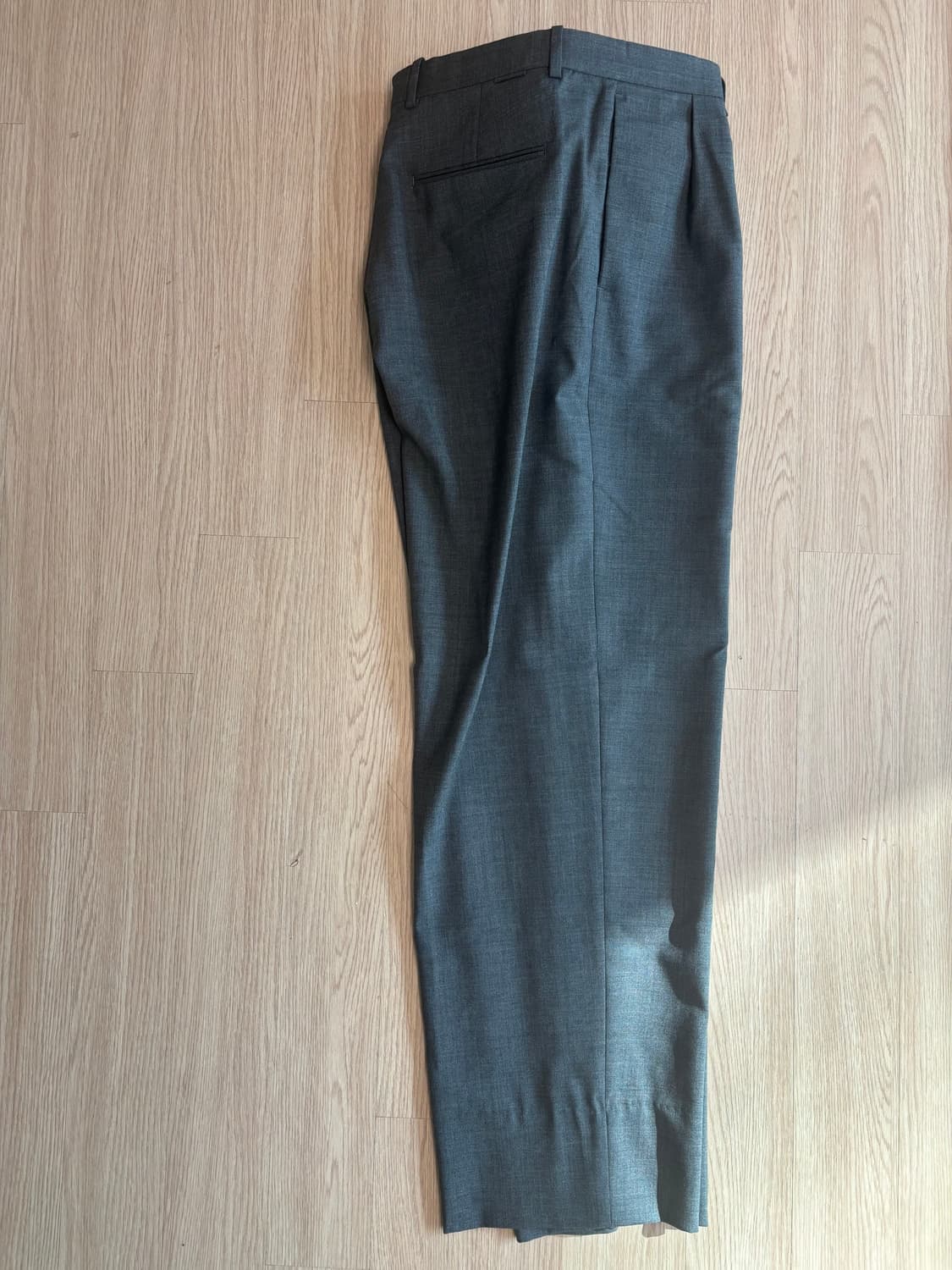 포터리 울 투플리츠 와이드 팬츠 미드 그레이 3 사이즈 상품이미지2