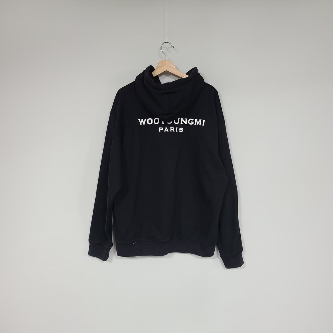 우영미 정품 백 로고 후드 블랙 52 상품이미지4