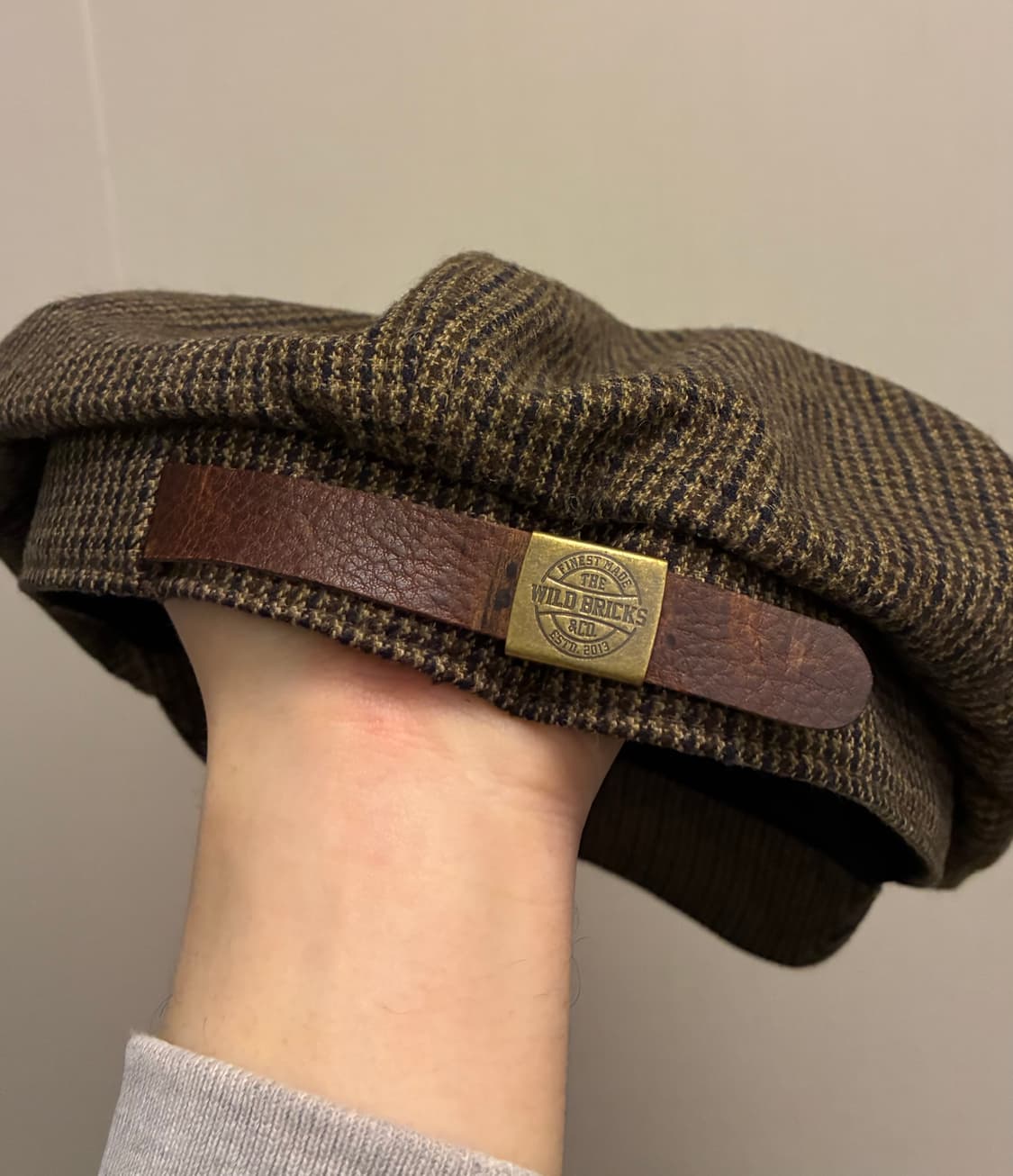 (F)와일드브릭스 하운드투스 체크 뉴스보이캡 헌팅캡 브라운 상품이미지6