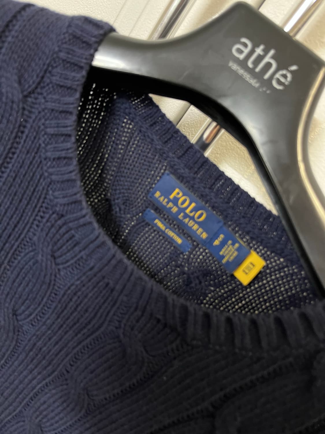 폴로 랄프로렌 피마코튼 케이블니트 국내매장판 상품이미지4
