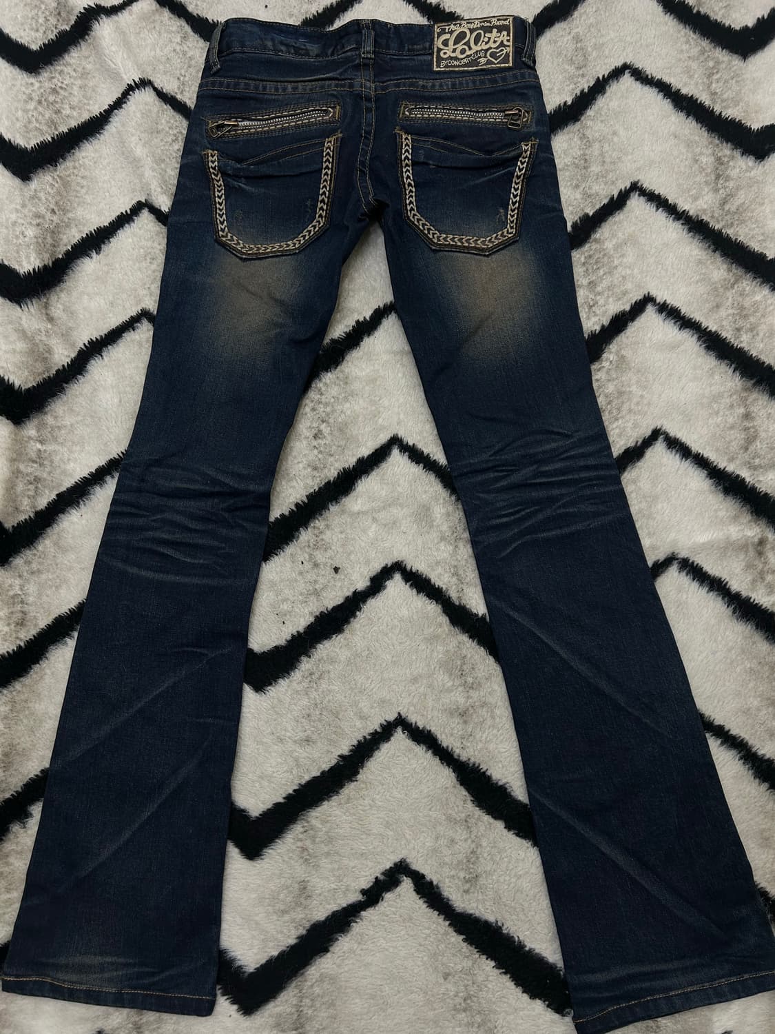 [24]Lolita Jeans 가죽패치 부츠컷 워싱 데님팬츠/스판 상품이미지2