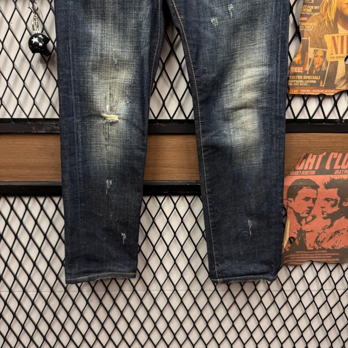 디스퀘어드2 디스트로이드 슬림 진 후면 패치 포인트 진청 상품이미지4