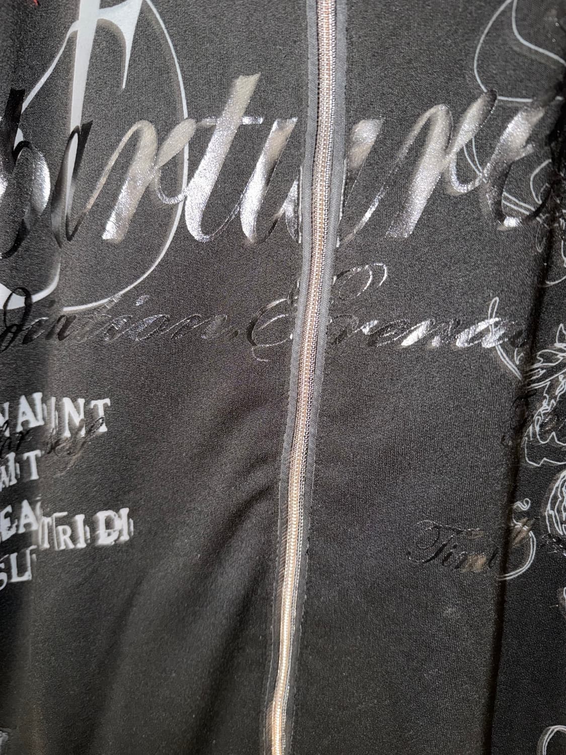 punk printing check point hood zip-up 상품이미지8