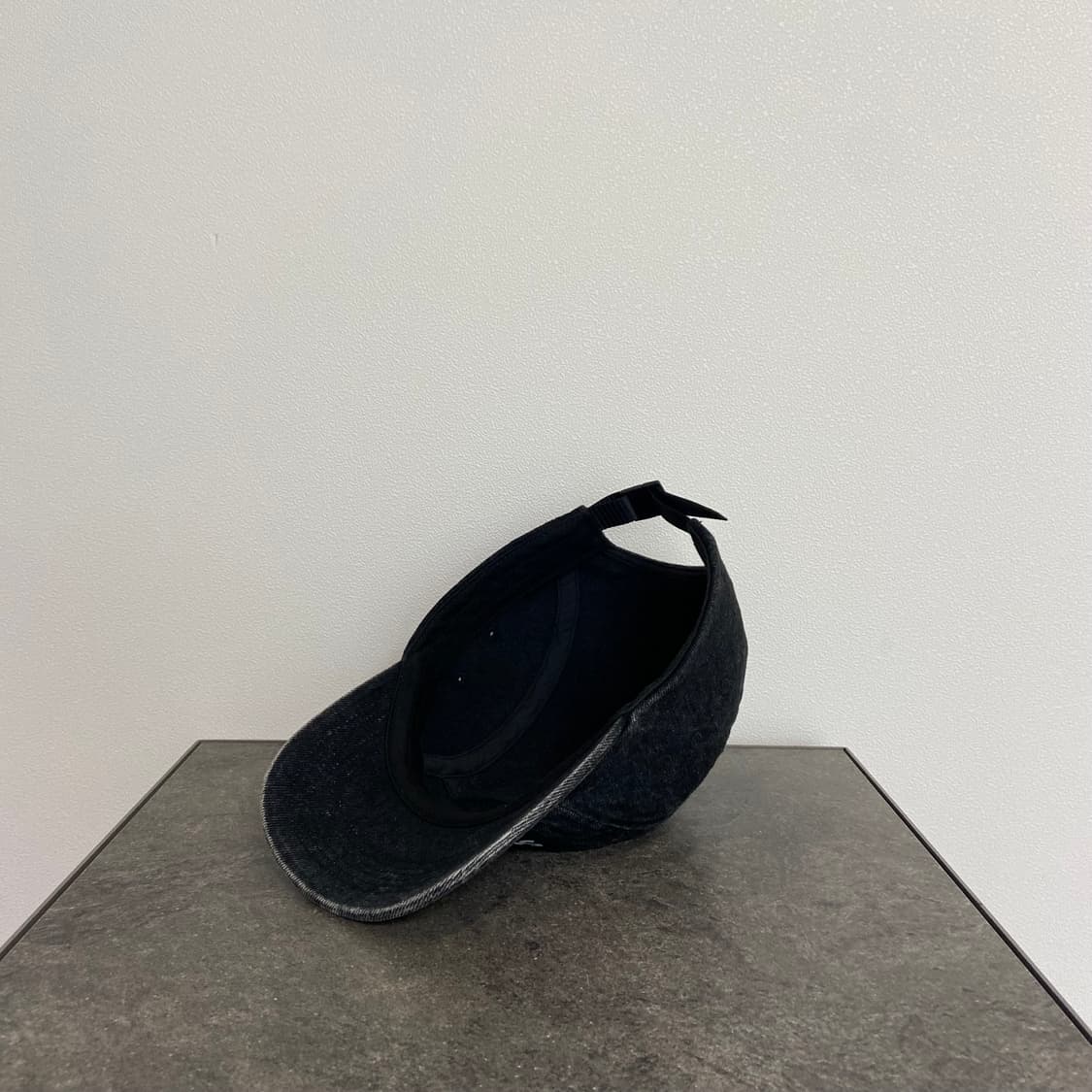 슈프림 워시드 데님 블랙 박스로고 캠프캡 모자 상품이미지6