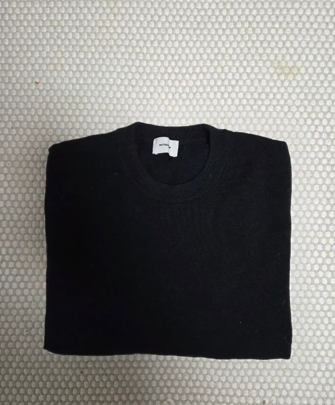 인더로우 코튼 니트 블랙 2사이즈 상품이미지2