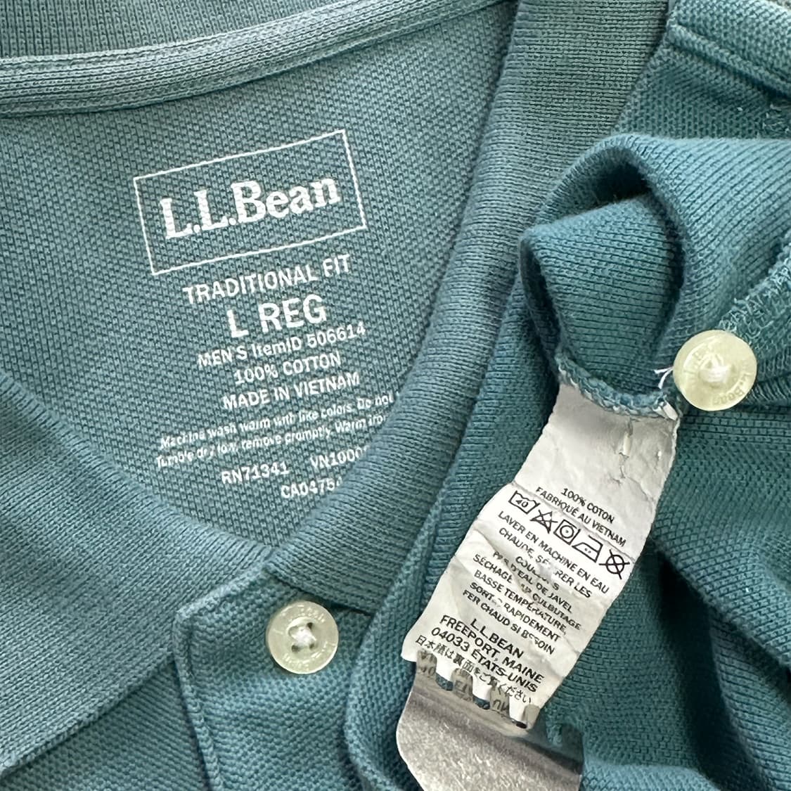 LLBEAN PK 티셔츠 청록 상품이미지3