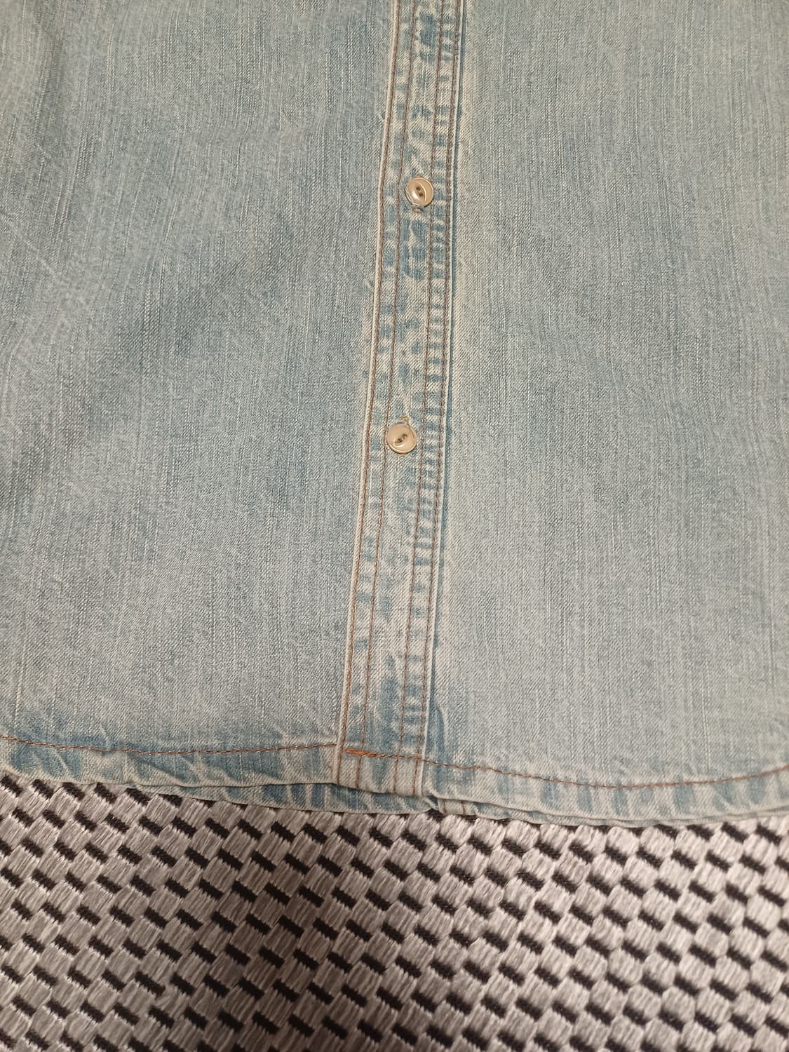 ZETTA(제타) 슬림핏 연청 데님 웨스턴 셔츠 상품이미지7