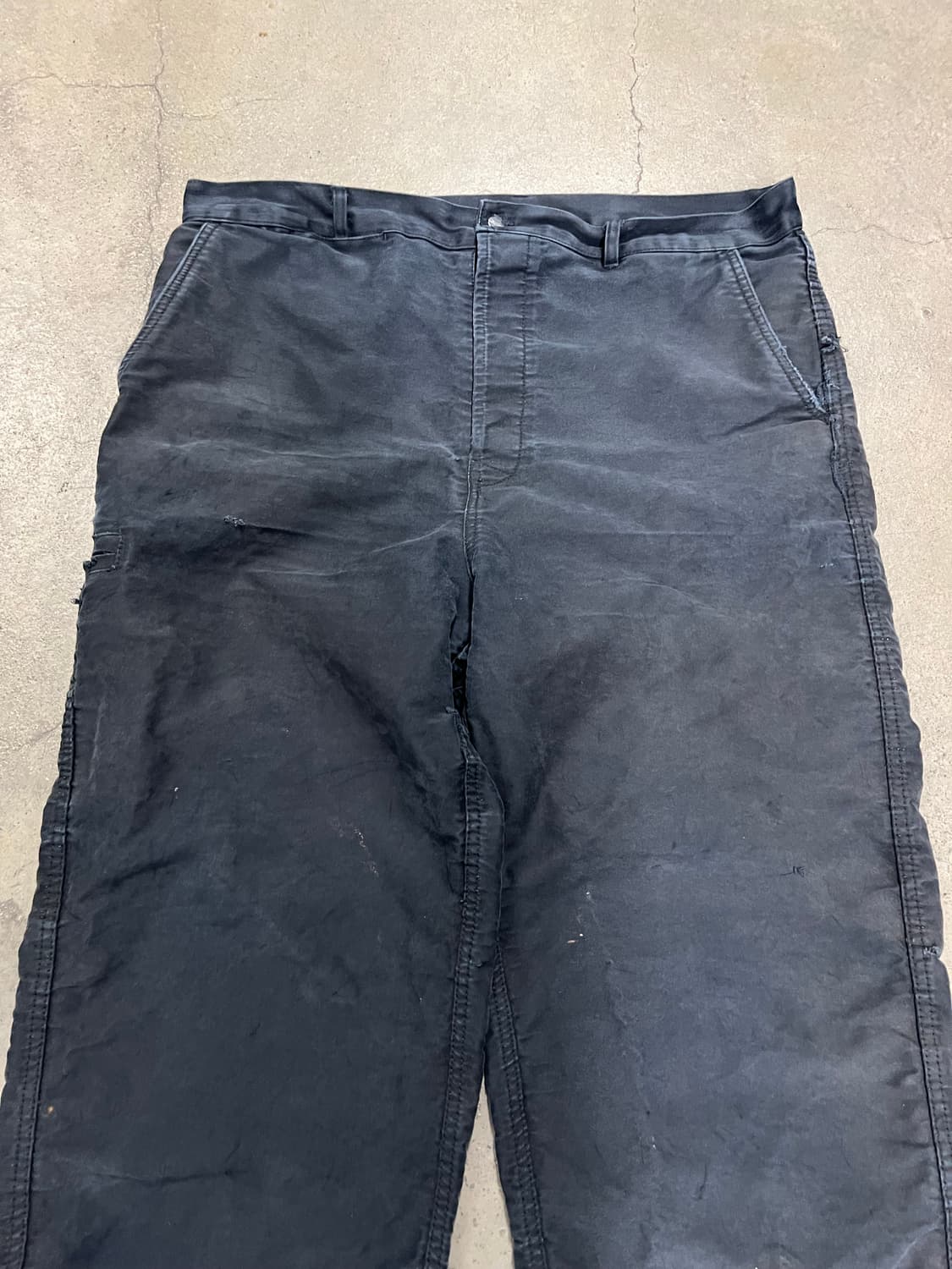 OLD EURO BLACK MOLESKIN 빈티지블랙몰스킨워크팬츠 상품이미지3