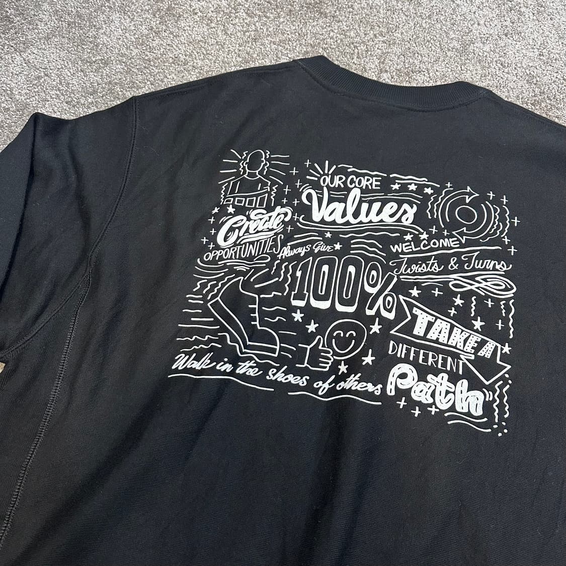 챔피온 리버스위브 블랙 백로고 스웻셔츠 상품이미지4