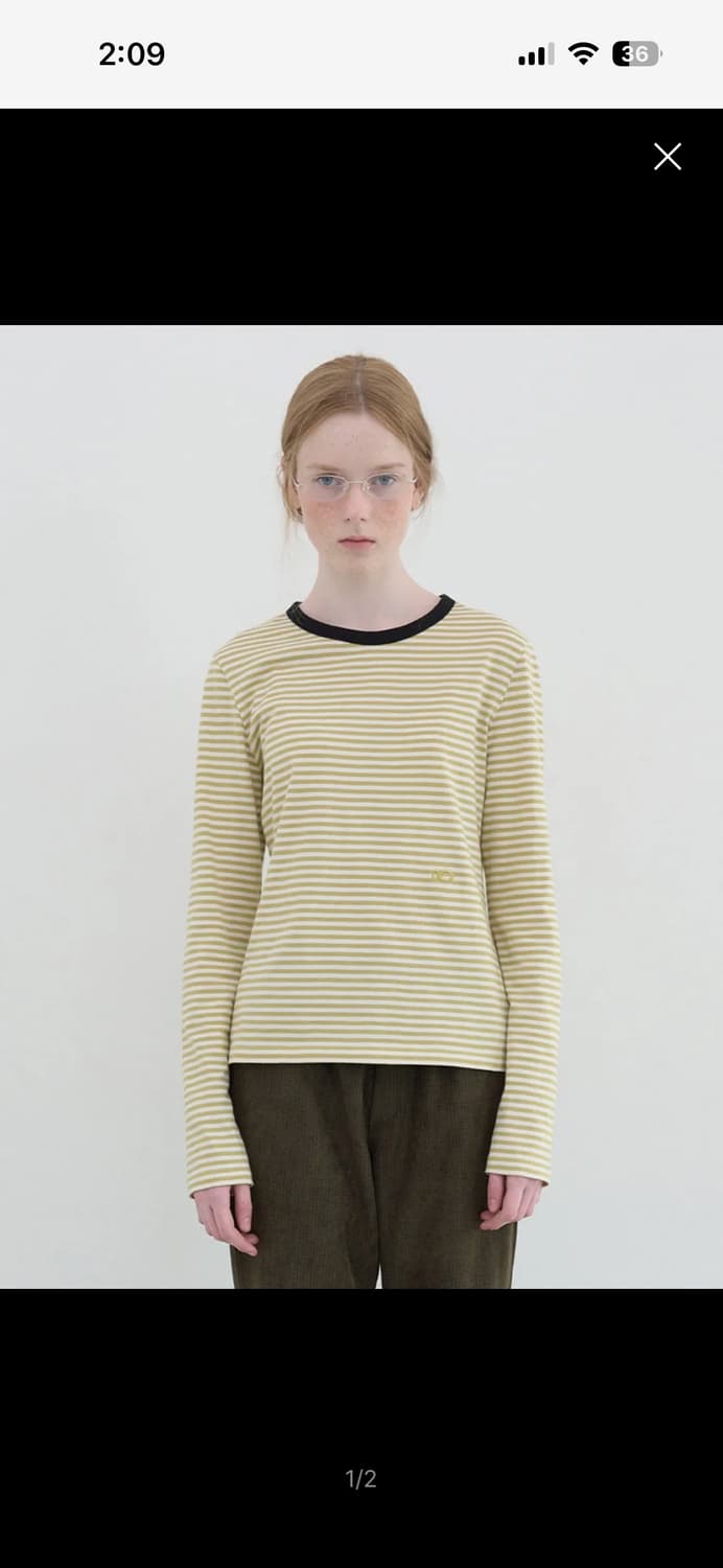 엔조블루스 더블 로고 스트라이프 Lst (Yellow Stripe) 상품이미지1