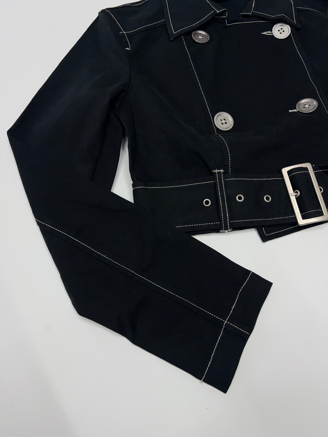 알마니익스체인지 크롭 더블 벨티드 자켓 상품이미지3